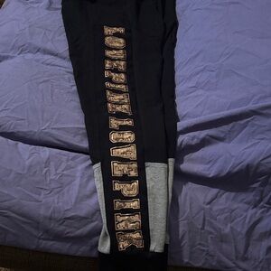 PINK Victoria's Secret Black and Gray Track Pants
